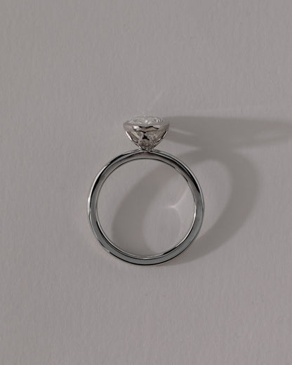 2 CT Oval Bezel & Solitaire Moissanite Engagement Ring