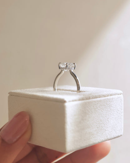 2.0 CT Round Hidden Halo Moissanite Engagement Ring