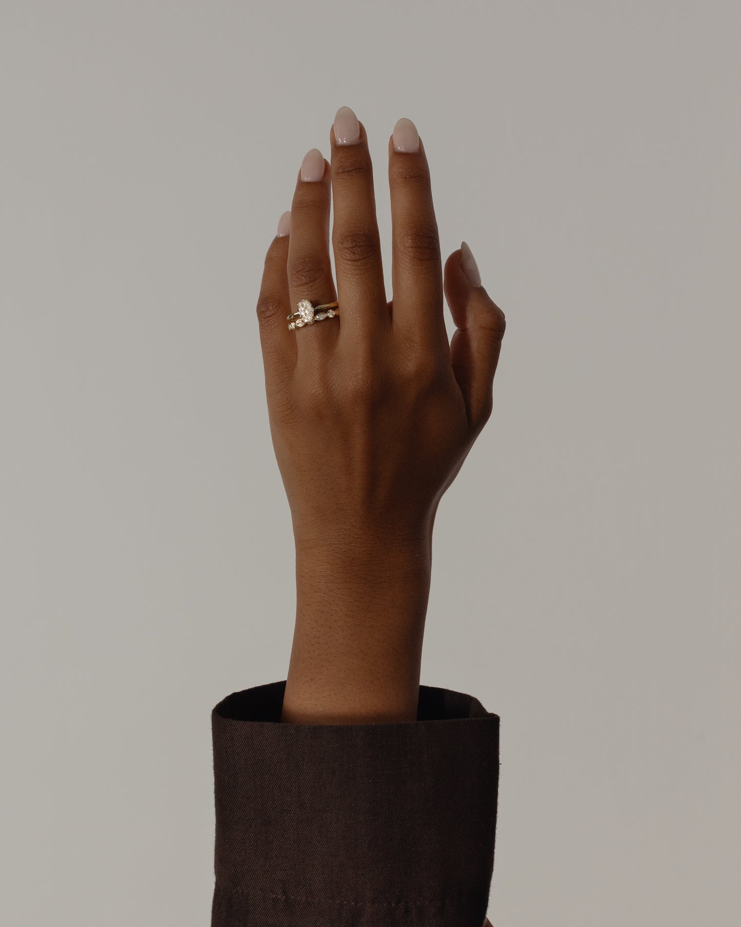 2.0 CT Oval Hidden Halo Moissanite Engagement Ring