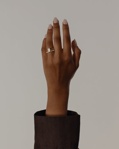 2.0 CT Oval Hidden Halo Moissanite Engagement Ring