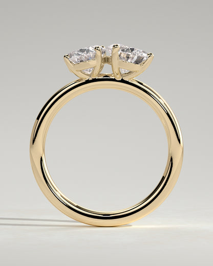 3.0 CT Oval & Pear Cut Toi Et Moi Moissanite Diamond Engagement Ring