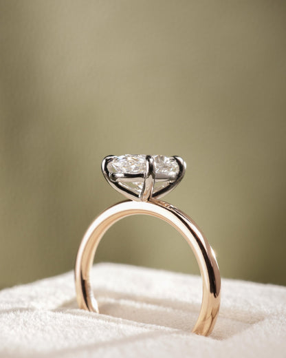 2 CT Oval Lab Grown Diamond Solitaire Engagement Ring