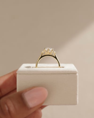 2 CT Marquise Cut Three Stones Lab Grown Diamond Engagement Ring