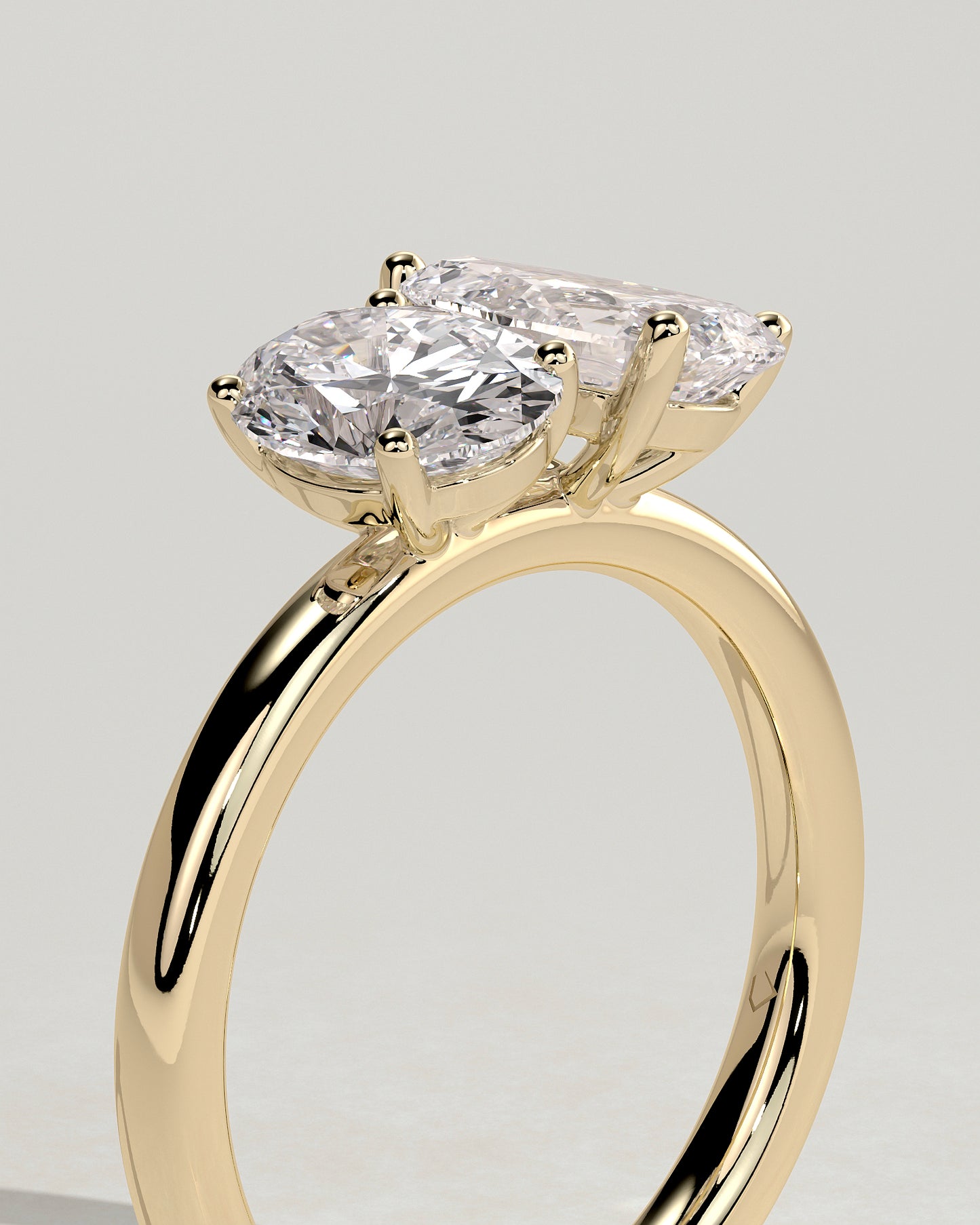 3.0 CT Oval & Pear Cut Toi Et Moi Moissanite Diamond Engagement Ring