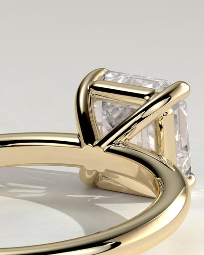 2 CT Asscher Cut Solitaire Moissanite Diamond Engagement Ring