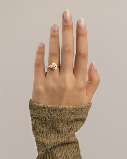 2.8 CT Pear Toi Et Moi Moissanite Diamond Engagement Ring