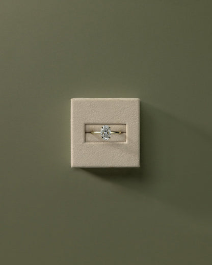 2.0 CT Oval Hidden Halo Moissanite Engagement Ring