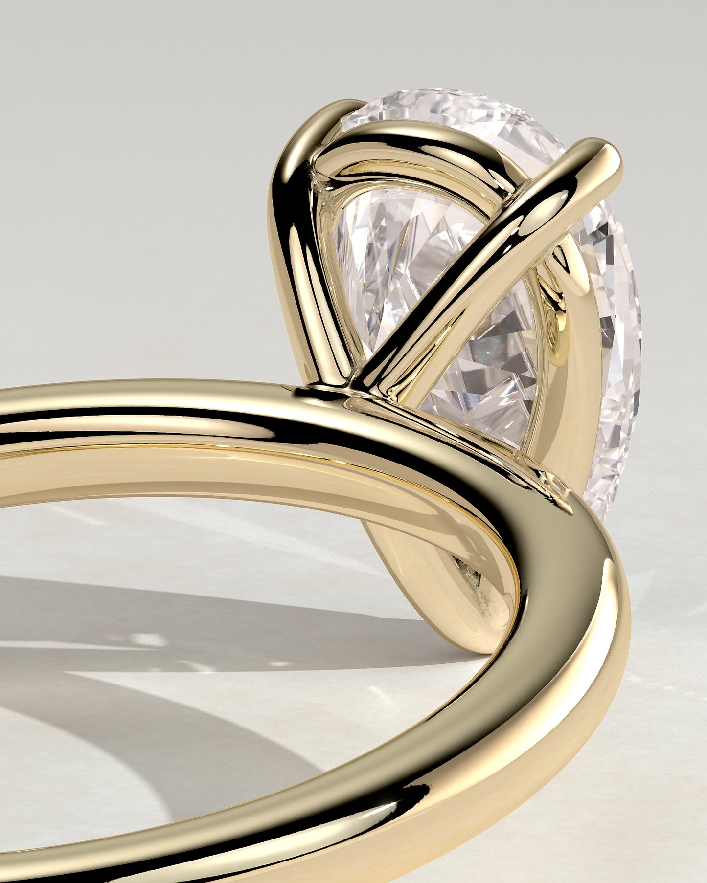 2.0 CT Pear Solitaire Moissanite Diamond Engagement Ring