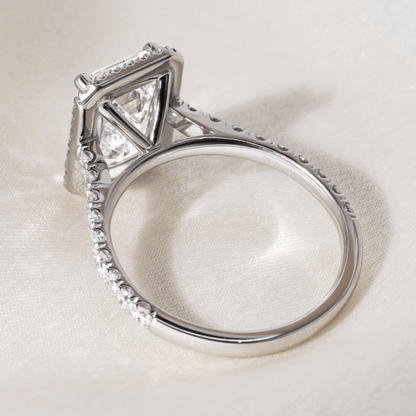 Marquise Shaped Three Stone Lab Grown Diamond Engagement Ring