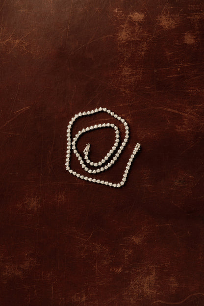 8.5 TCW Round Moissanite Diamond Claw Tennis Necklace