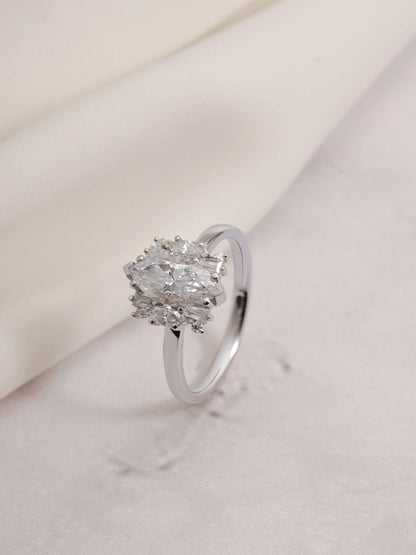 Stunning 1.0 - 2.0 CT Marquise Moissanite Engagement Ring with Cluster Design 10