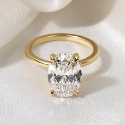 Marquise Shaped Three Stone Lab Grown Diamond Engagement Ring