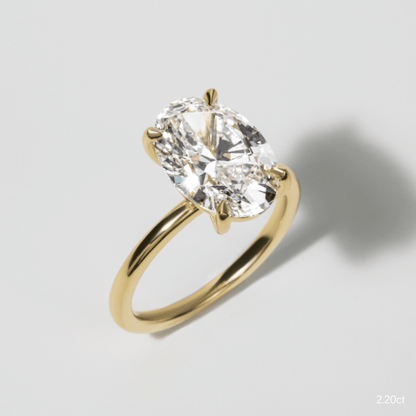 Marquise Shaped Three Stone Lab Grown Diamond Engagement Ring