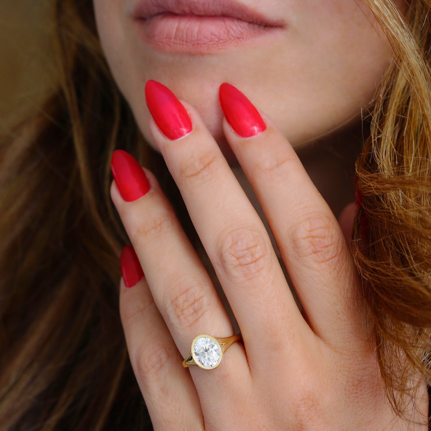2.9 Carats Emerald Pave Styled Moissanite Engagement Ring