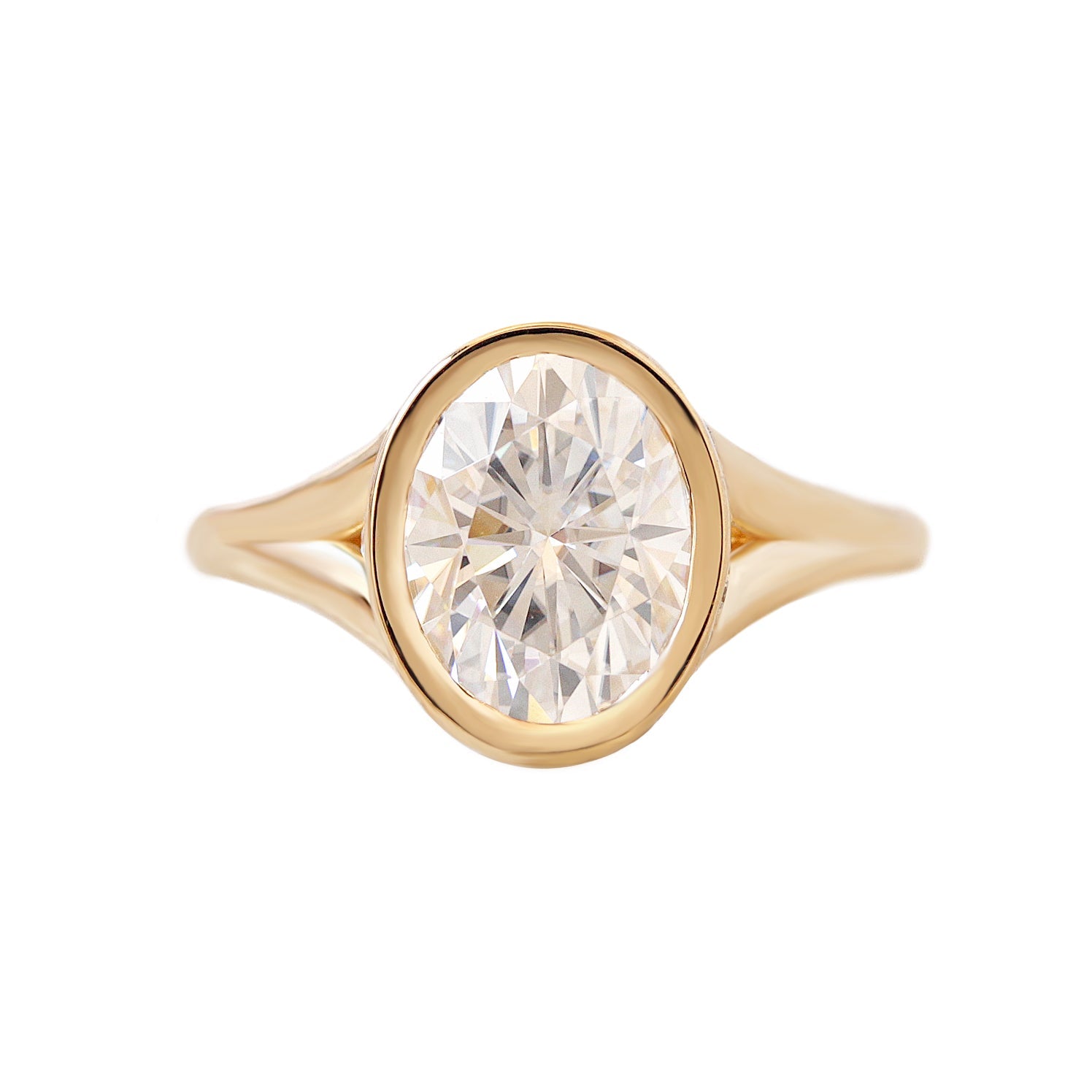 2.9 Carats Emerald Pave Styled Moissanite Engagement Ring