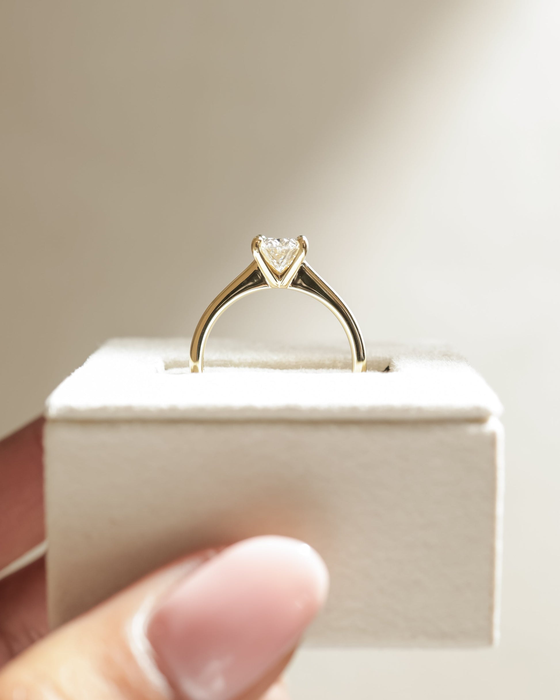 2 CT Asscher Lab Grown Diamond Solitaire Engagement Ring