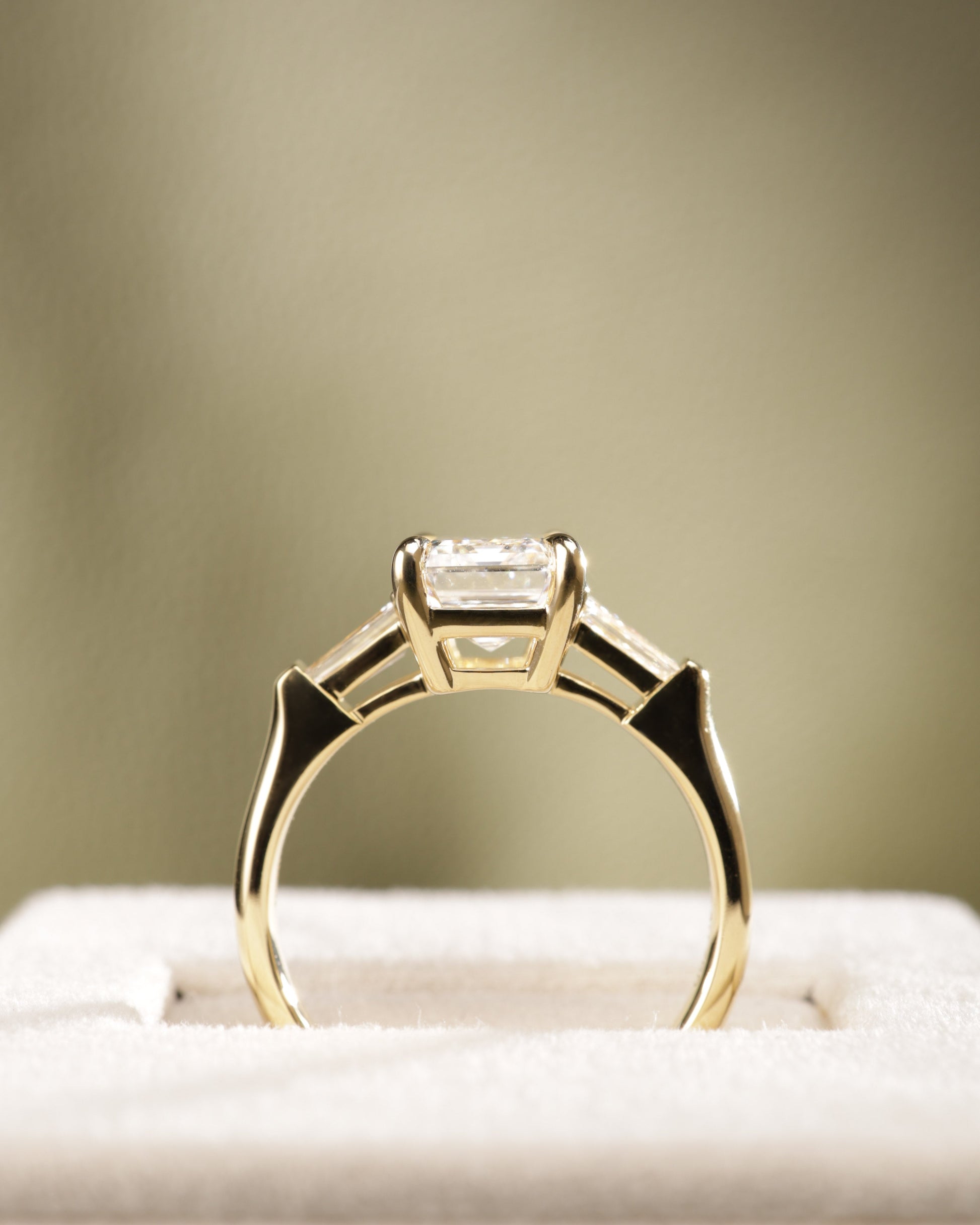 2 CT Asscher Lab Grown Diamond Solitaire Engagement Ring