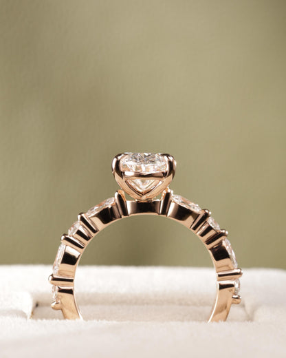 2 CT Asscher Lab Grown Diamond Solitaire Engagement Ring