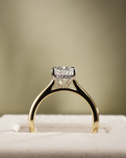2 CT Asscher Lab Grown Diamond Solitaire Engagement Ring