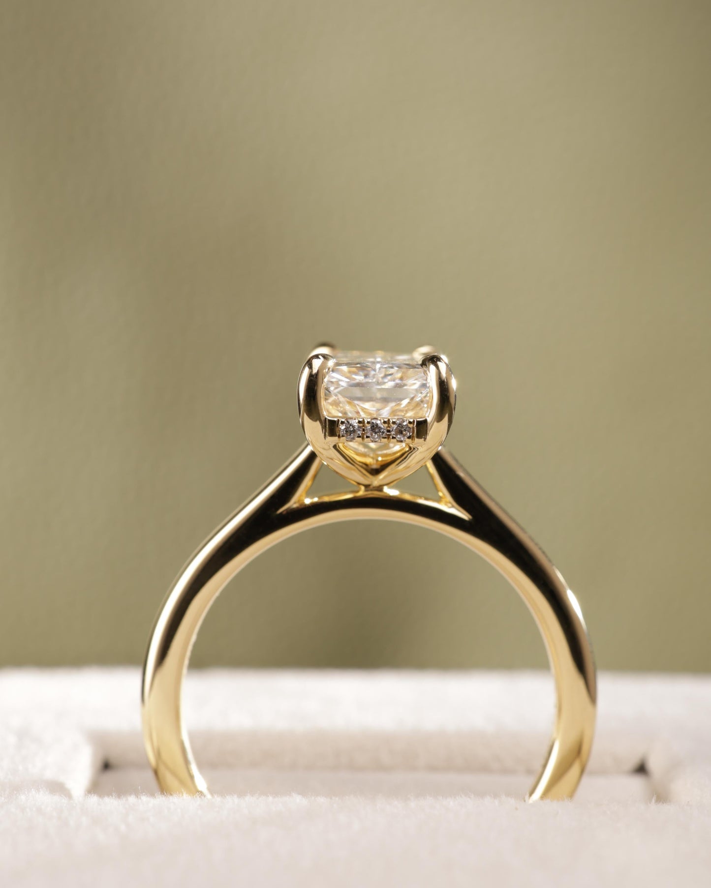 2 CT Asscher Lab Grown Diamond Solitaire Engagement Ring