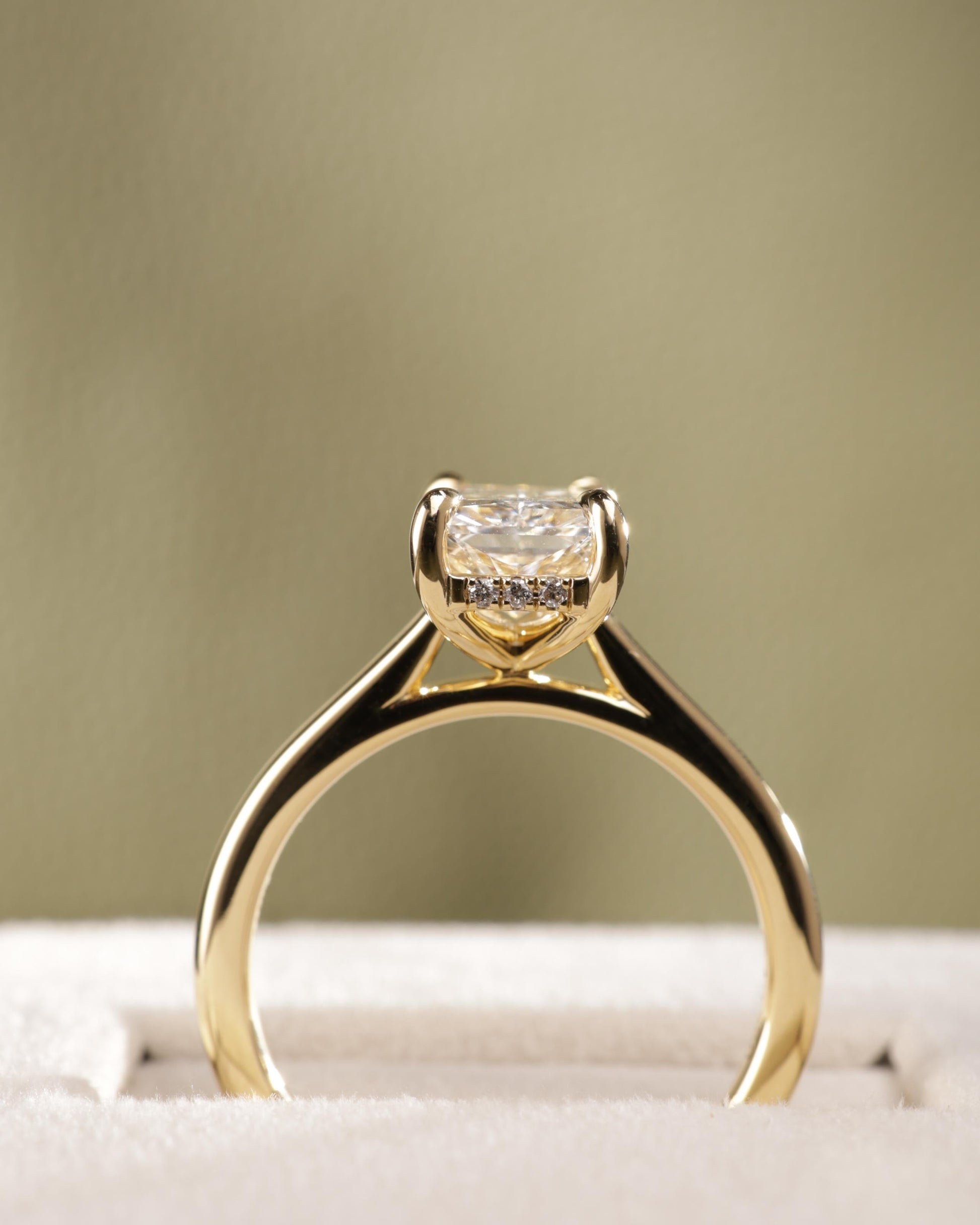 2 CT Asscher Lab Grown Diamond Solitaire Engagement Ring