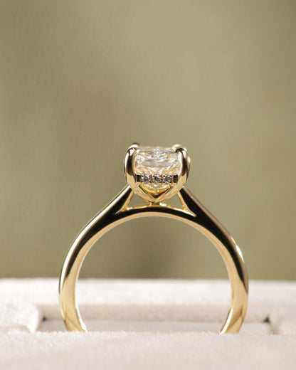 2 CT Asscher Lab Grown Diamond Solitaire Engagement Ring