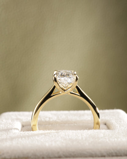 2 CT Asscher Lab Grown Diamond Solitaire Engagement Ring
