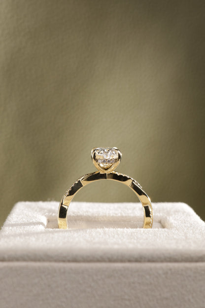 2 CT Asscher Lab Grown Diamond Solitaire Engagement Ring