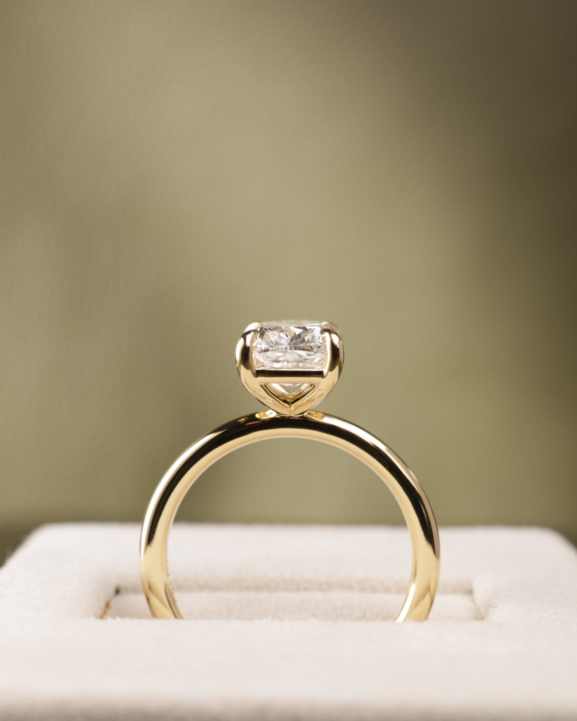 2 CT Asscher Lab Grown Diamond Solitaire Engagement Ring