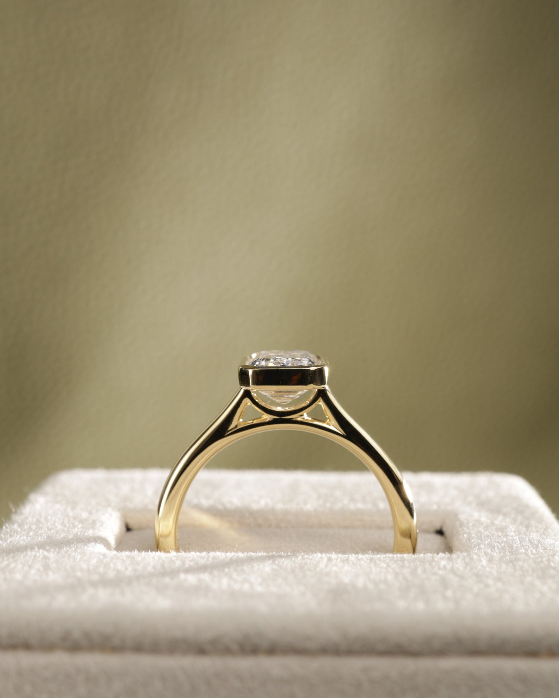2 CT Asscher Lab Grown Diamond Solitaire Engagement Ring