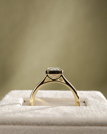 2 CT Asscher Lab Grown Diamond Solitaire Engagement Ring