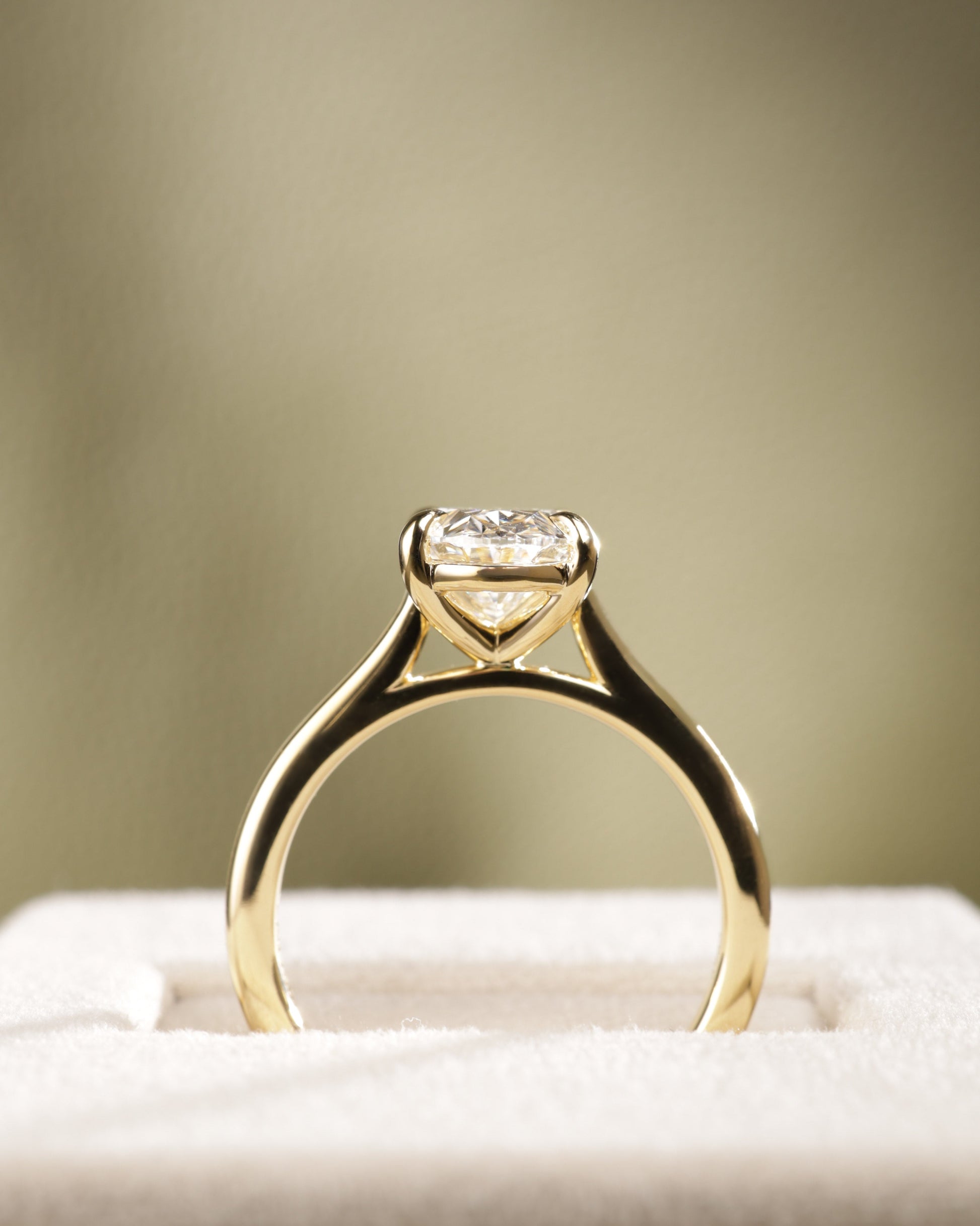 2 CT Asscher Lab Grown Diamond Solitaire Engagement Ring