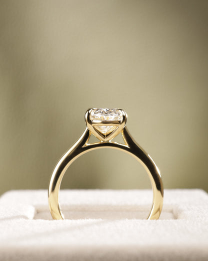 2 CT Asscher Lab Grown Diamond Solitaire Engagement Ring
