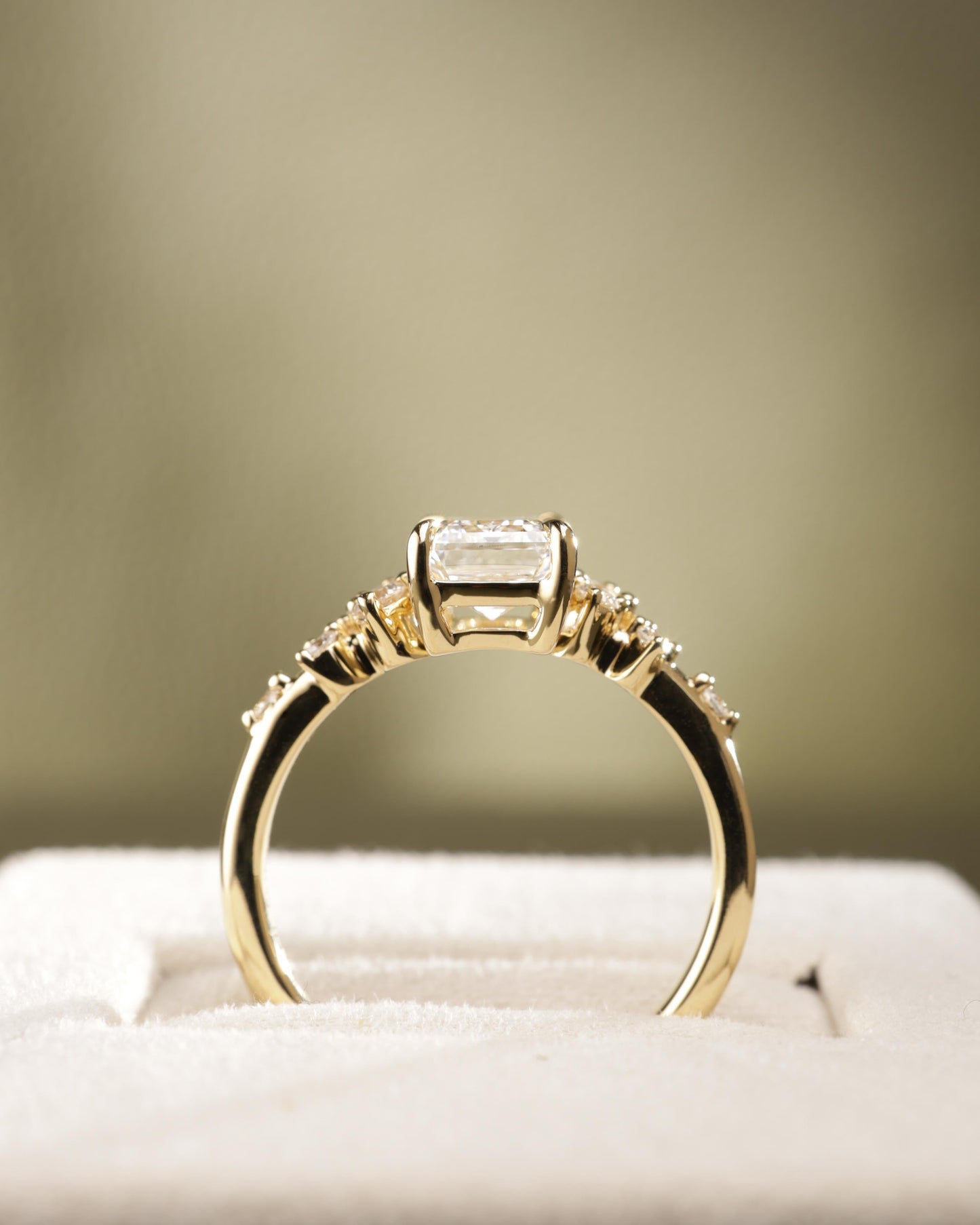 2 CT Asscher Lab Grown Diamond Solitaire Engagement Ring