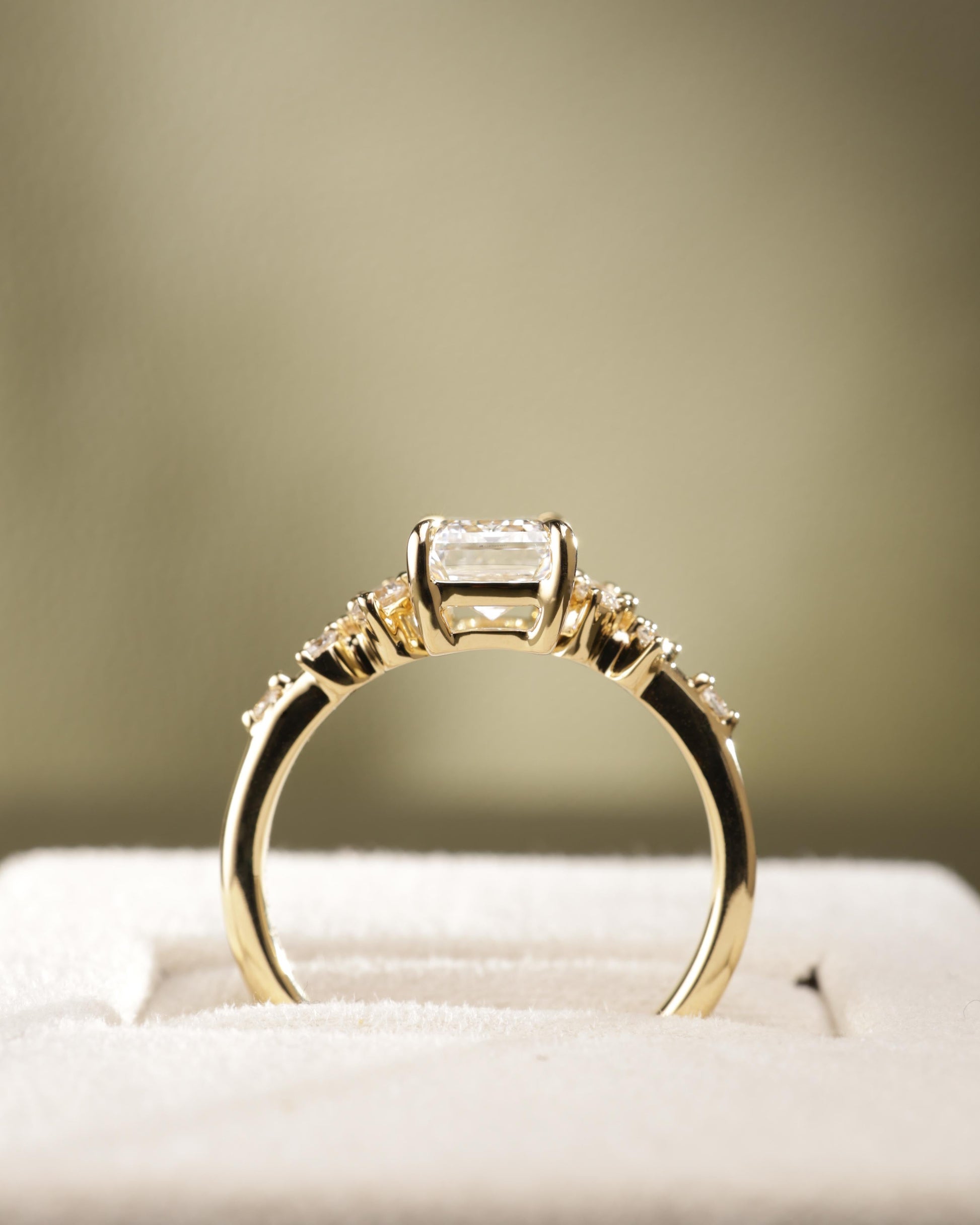 2 CT Asscher Lab Grown Diamond Solitaire Engagement Ring