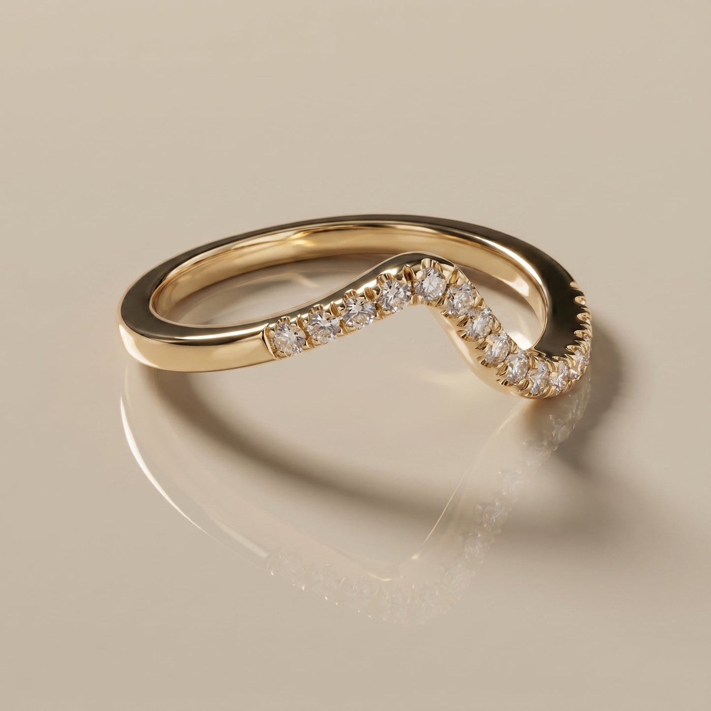 0.13 TCW Round Twisted Moissanite Wedding Band