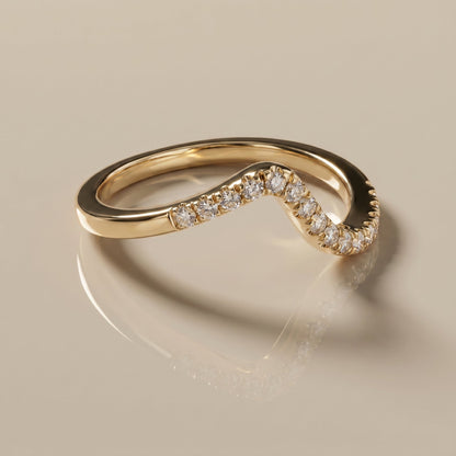 0.13 TCW Round Twisted Moissanite Wedding Band