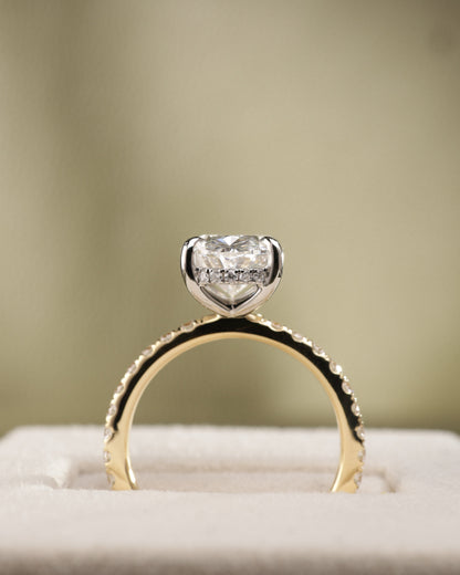 2 CT Asscher Lab Grown Diamond Solitaire Engagement Ring