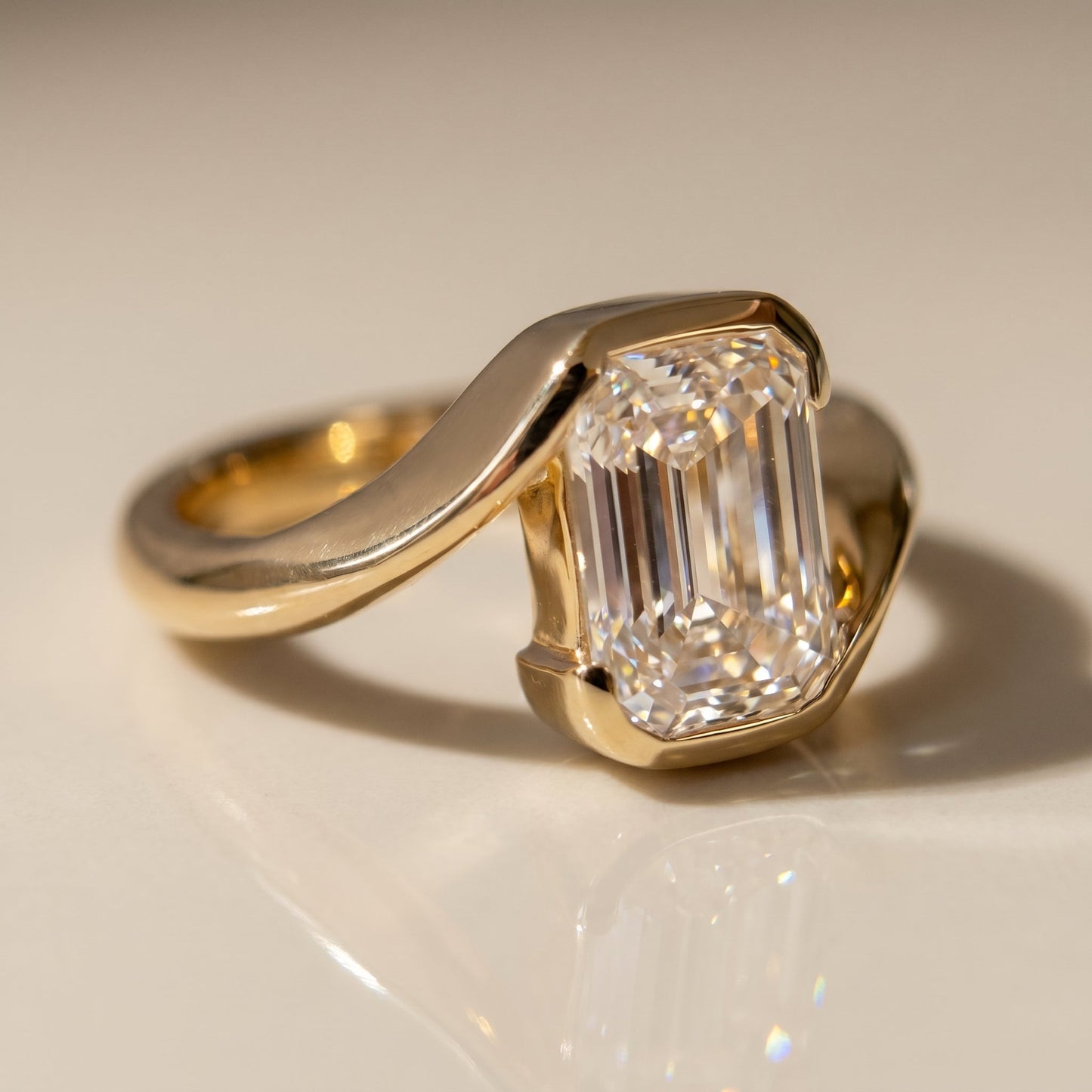 Oval Solitaire Engagement Ring – 2 CT Moissanite Diamond