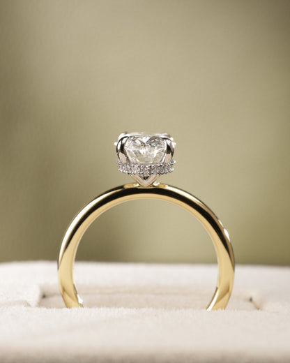 2 CT Asscher Lab Grown Diamond Solitaire Engagement Ring