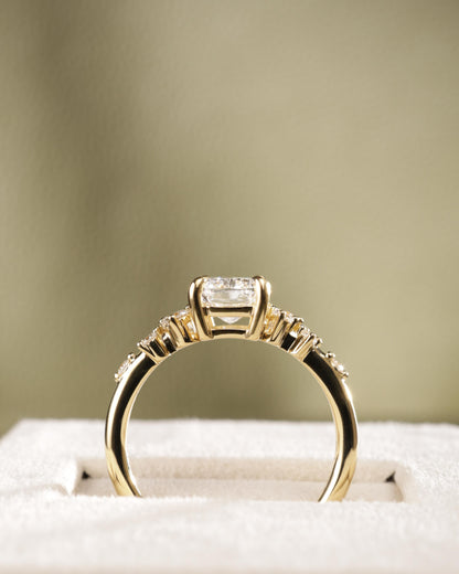 2 CT Asscher Lab Grown Diamond Solitaire Engagement Ring