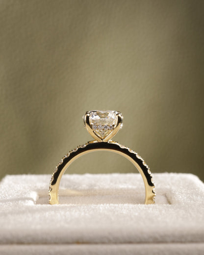 2 CT Asscher Lab Grown Diamond Solitaire Engagement Ring