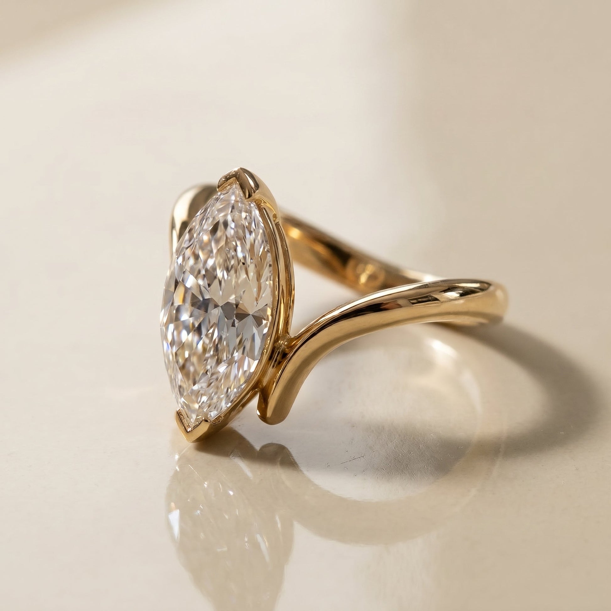 Oval Solitaire Engagement Ring – 2 CT Moissanite Diamond