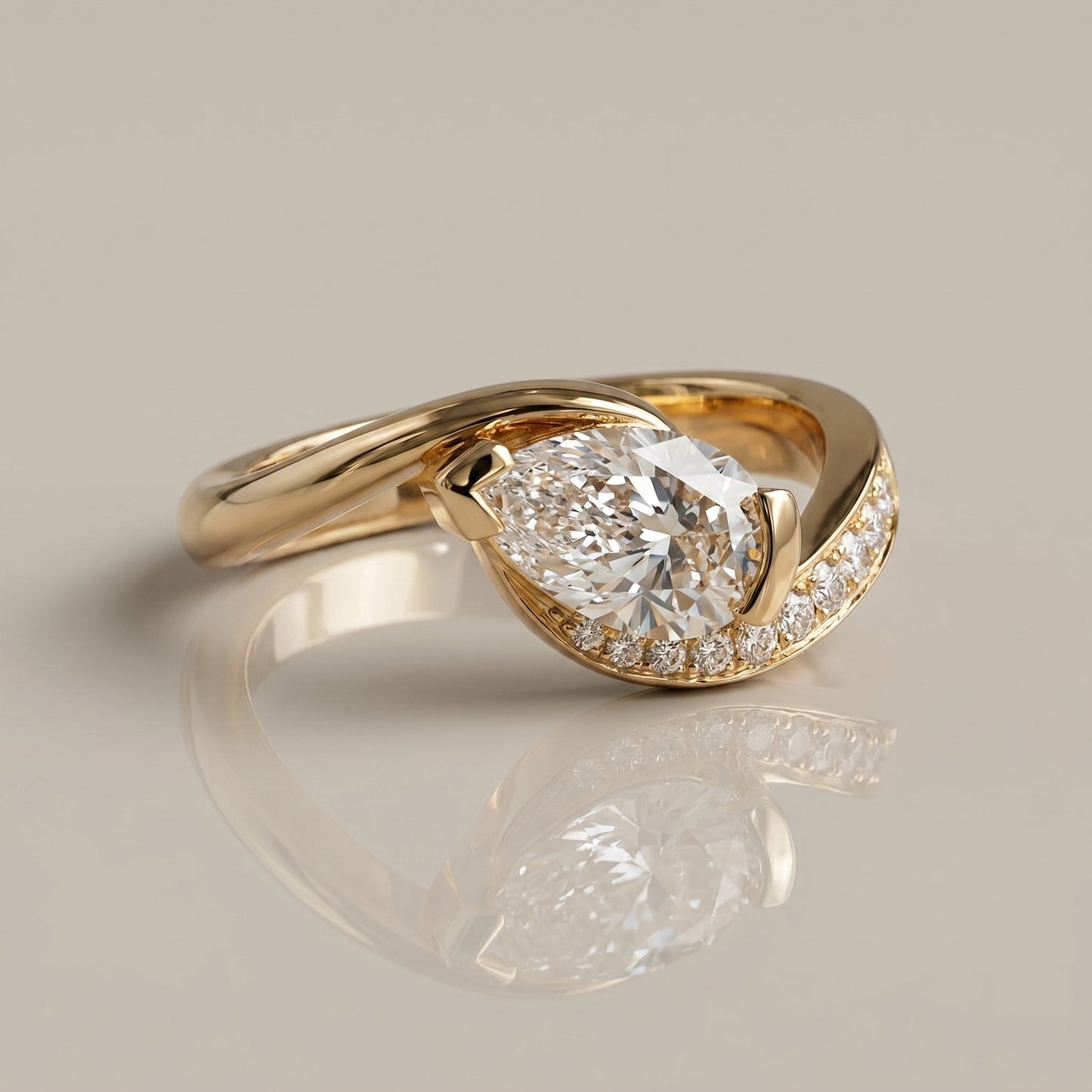 Oval Solitaire Engagement Ring – 2 CT Moissanite Diamond