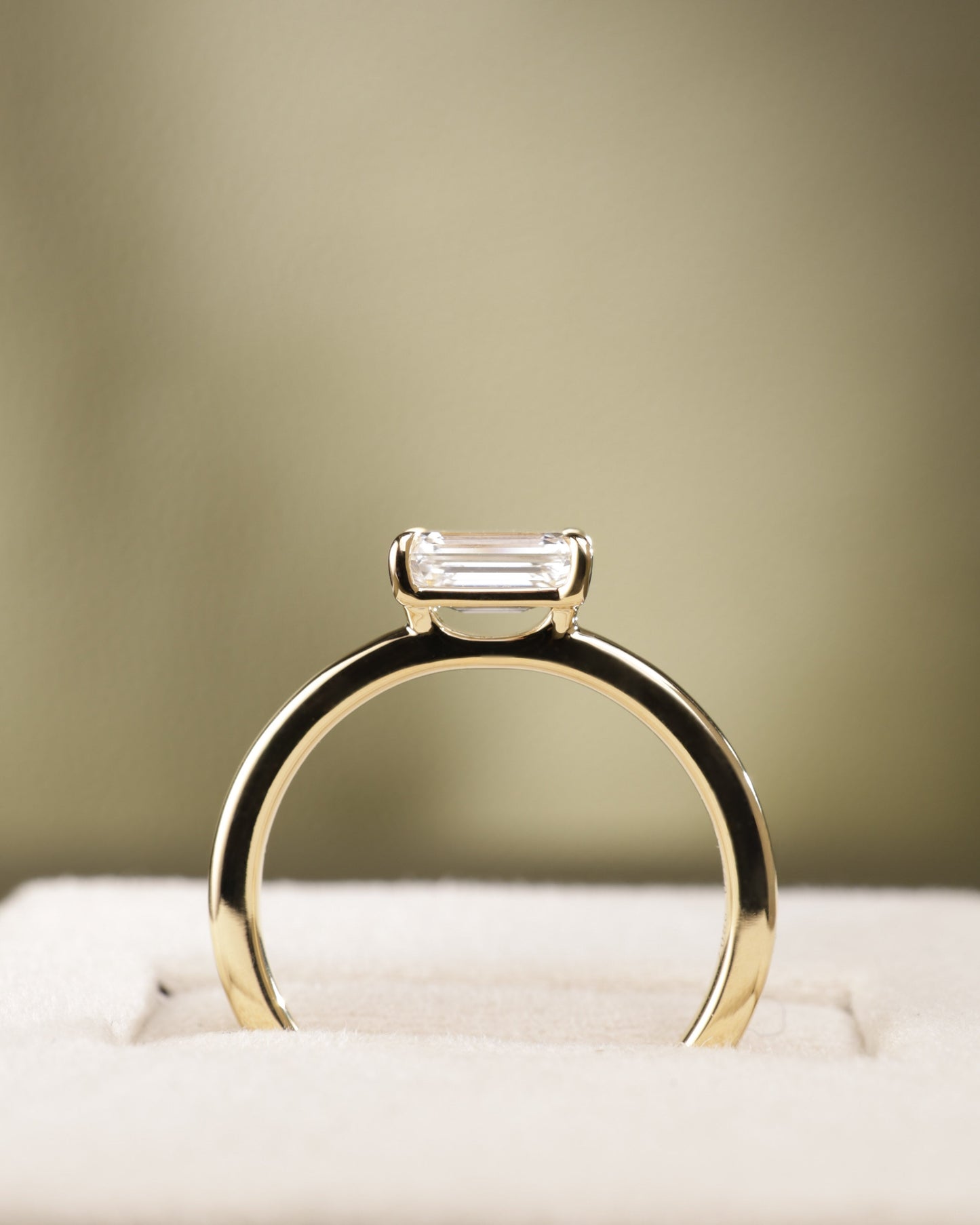 2 CT Asscher Lab Grown Diamond Solitaire Engagement Ring