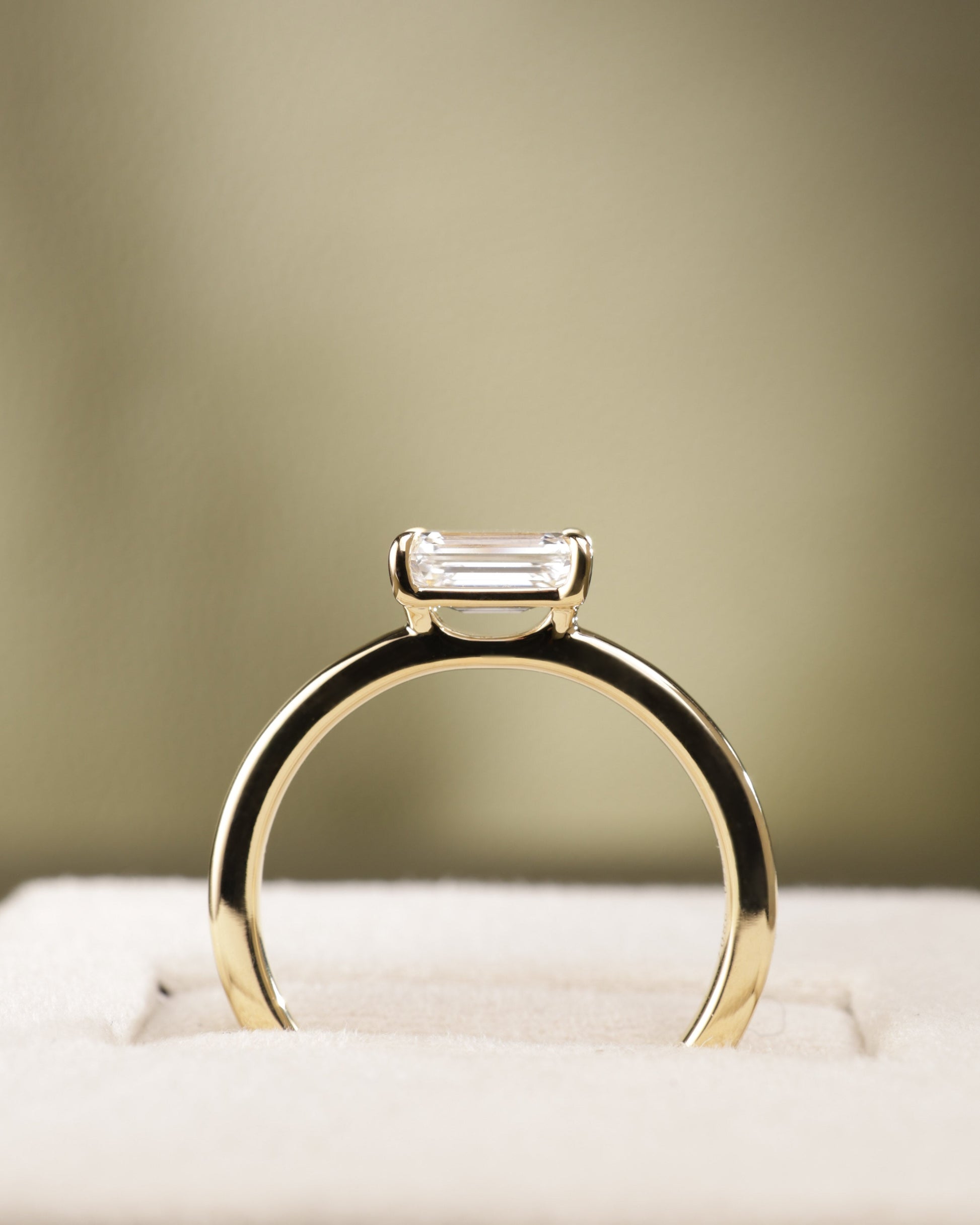 2 CT Asscher Lab Grown Diamond Solitaire Engagement Ring