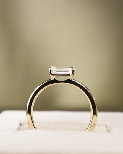 2 CT Asscher Lab Grown Diamond Solitaire Engagement Ring