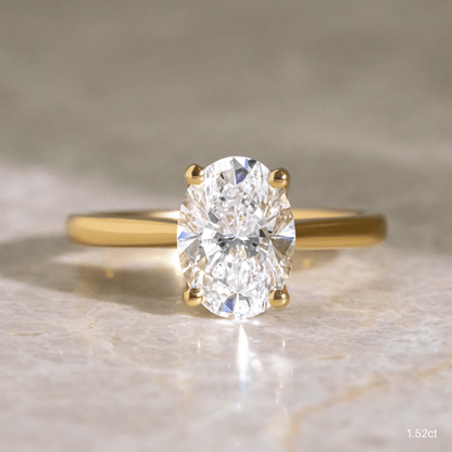 Marquise Shaped Three Stone Lab Grown Diamond Engagement Ring