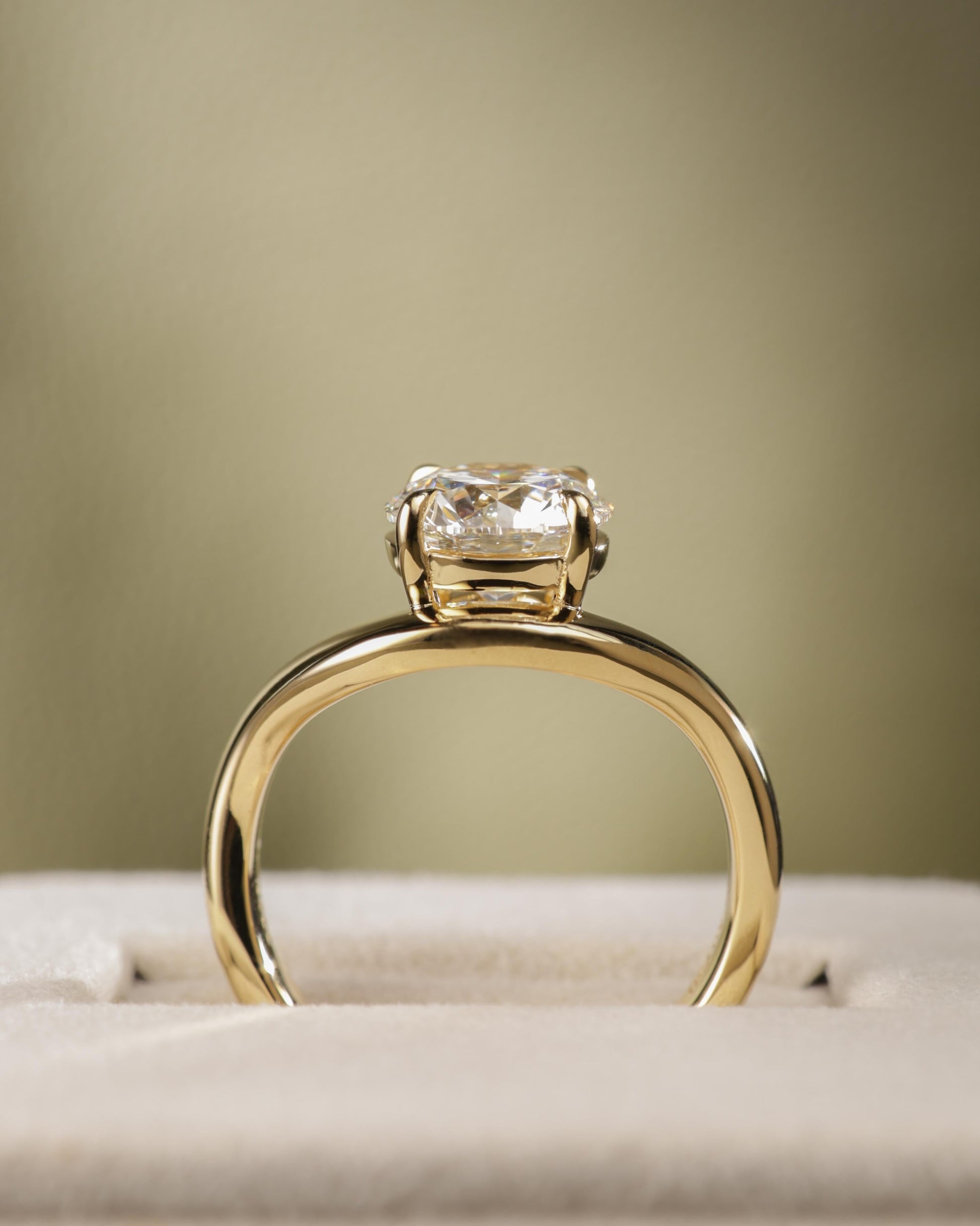 2 CT Asscher Lab Grown Diamond Solitaire Engagement Ring