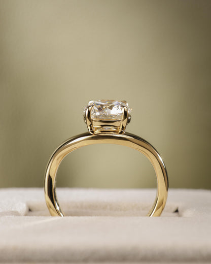 2 CT Asscher Lab Grown Diamond Solitaire Engagement Ring